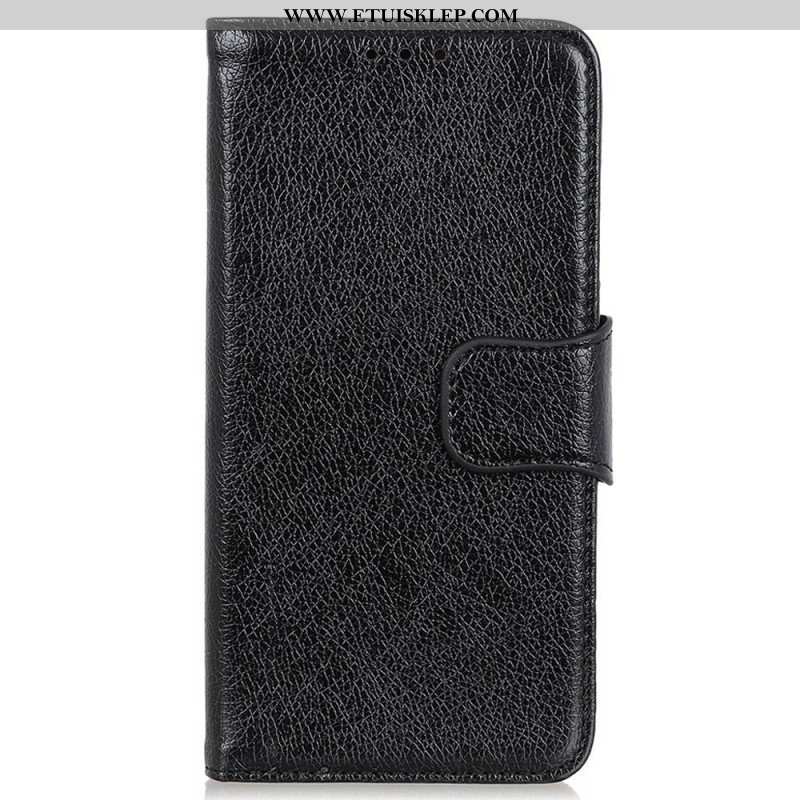 Etui Folio do Oppo Reno 7 Dwoina Skóry Nappa